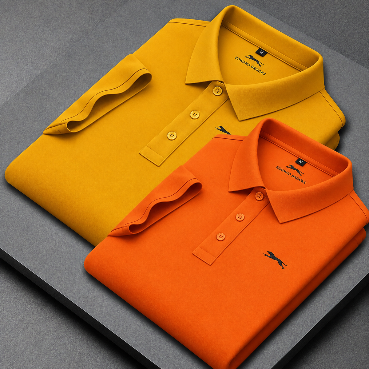 Men’s Cotton Polo T-Shirt Combo(Orange and Mustard)