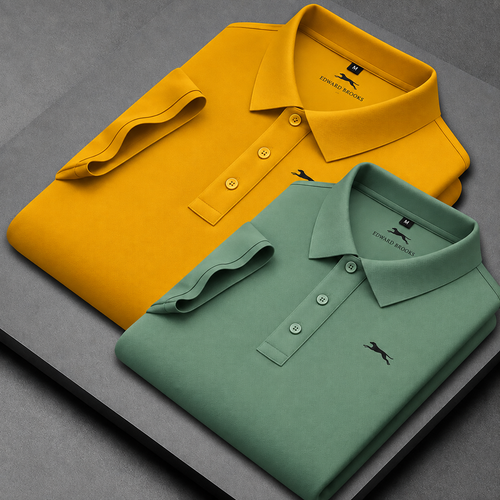 Men’s Cotton Polo T-Shirt Combo(Pista and Mustard)